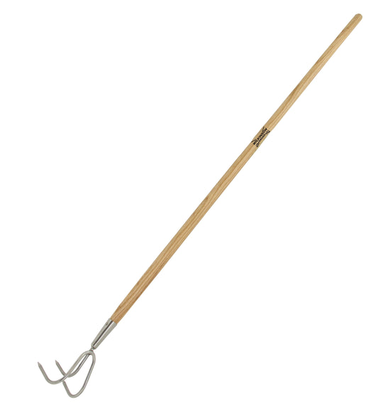 Long-handled Wilkinson Sword cultivator for breaking up heavy and stony soil.