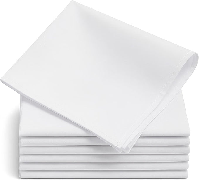 100% Cotton Handkerchiefs – Men’s White Hankies (Unboxed) – Pack of 3,6 or 12 | Soft, Classic, Quality Gift