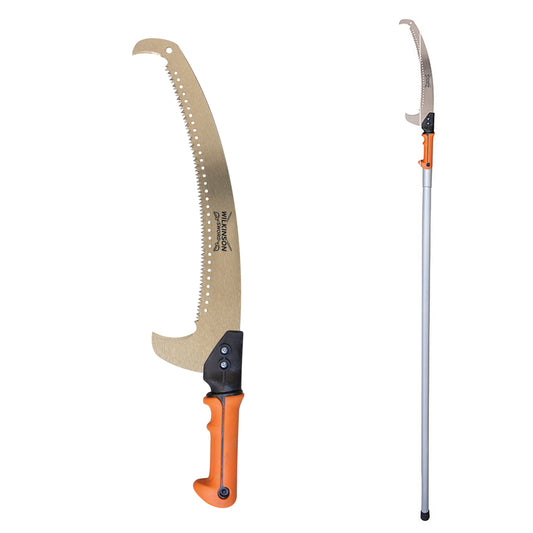 Wilkinson Sword Telescopic Tree Branch Saw with long reach handle for pruning overhead branches on a white background