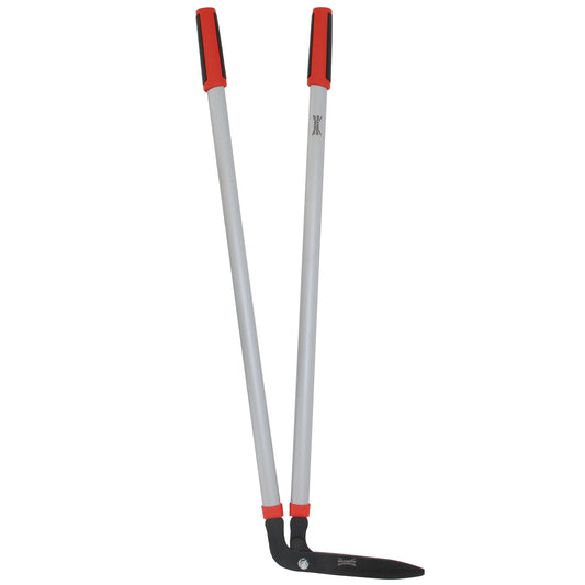 Long handled lawn edging shears for trimming grass borders while standing upright.