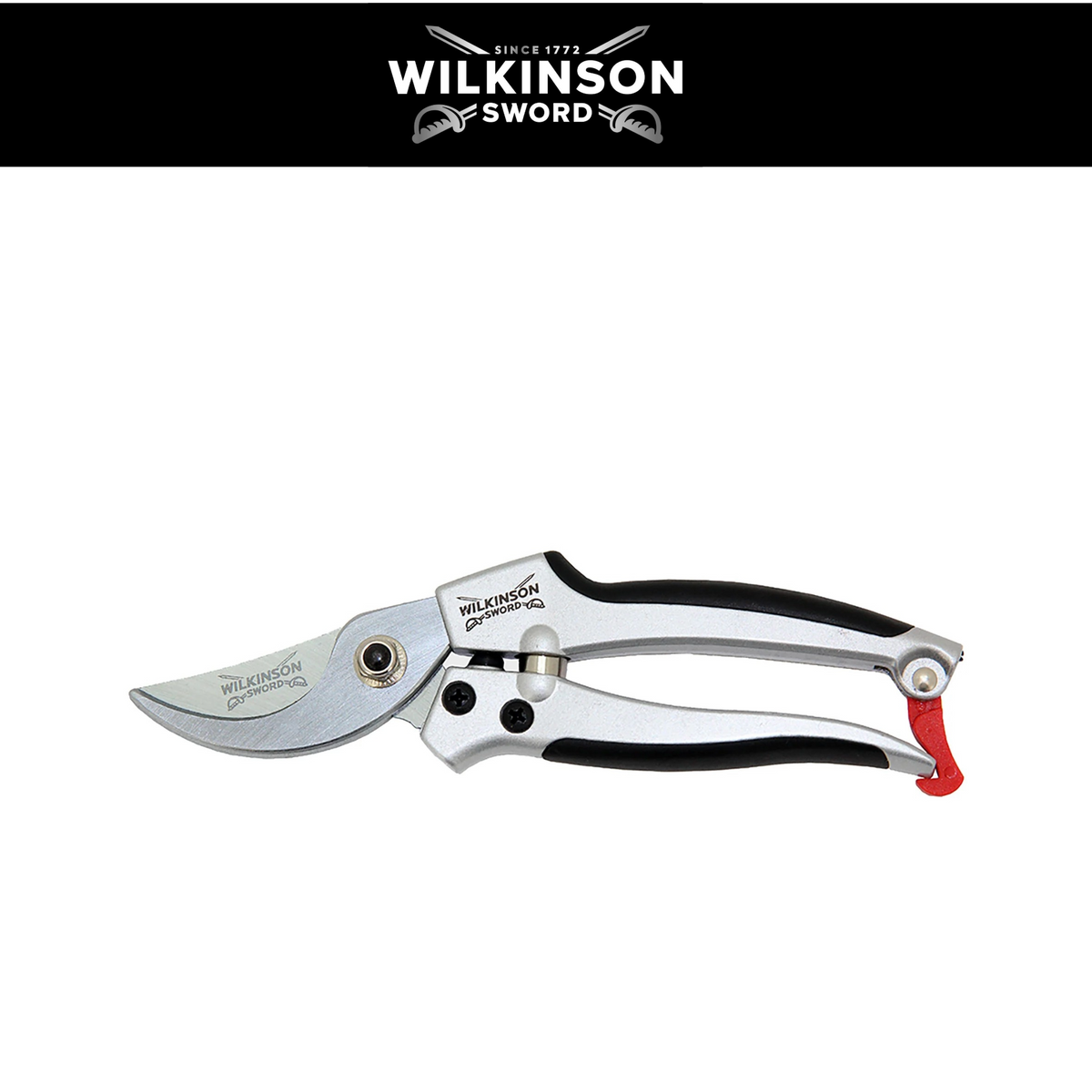 Wilkinson Sword Deluxe Boxed Bypass Pruners with precision bypass blades and ergonomic handles presented in a premium gift box