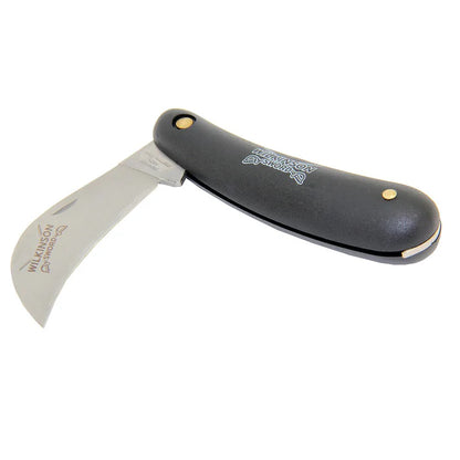 Stainless steel blade folding pruning knife open position