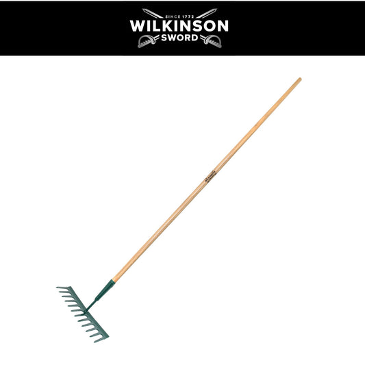 Wilkinson Sword carbon steel garden rake levelling soil