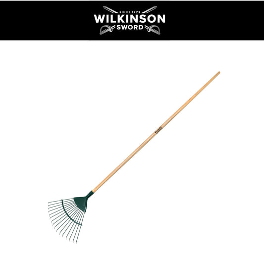 Wilkinson Sword Carbon Steel Garden Rake with wooden handle