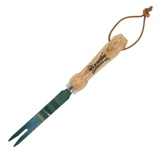 Weatherproof ash wood handle with leather hanging loop
