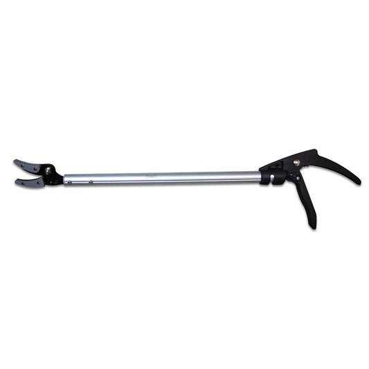 Lightweight Wilkinson Sword long reach pruner with extendable handle for tree pruning on a white background