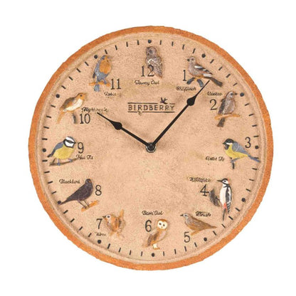 12 Inch Birdberry Wall Clock – Weather Resistant Indoor & Outdoor Garden Clock