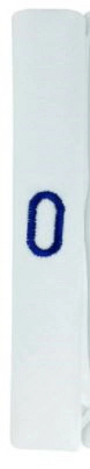 Men’s white cotton handkerchief with navy embroidered initial O