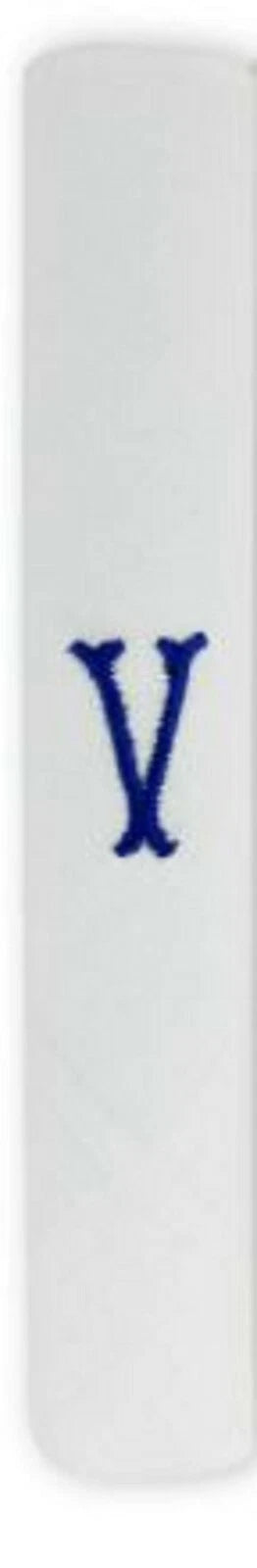 Men’s 100% Cotton Handkerchiefs – Box of 3 – White with Navy Initial