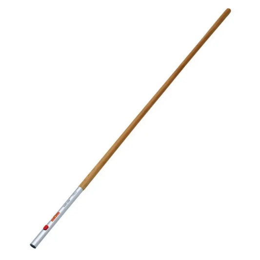 WOLF-Garten ZM170 Multi-Change® Wooden Handle with red and yellow aluminium socket and 170cm FSC-certified ash shaft, displayed on a white background.