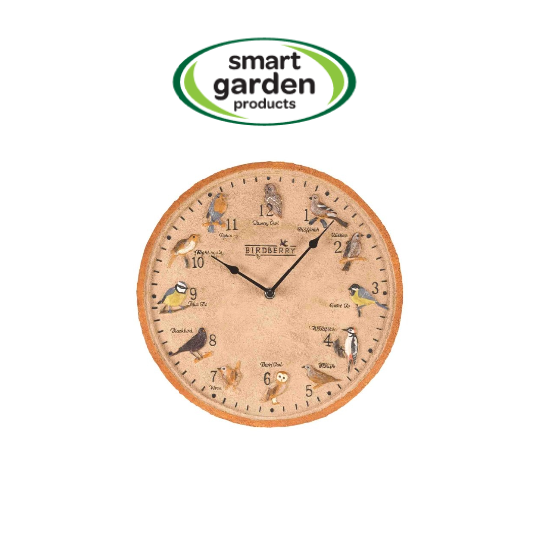 12 Inch Birdberry Wall Clock – Weather Resistant Indoor & Outdoor Garden Clock