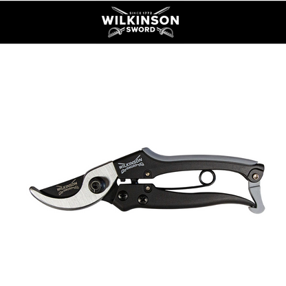 Wilkinson Sword Ultralight Bypass Pruner with lightweight ergonomic handles and sharp bypass blades for precise pruning of live stems and branches