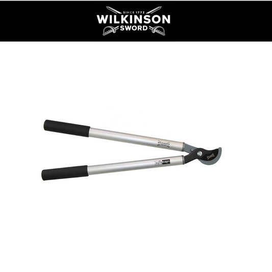 Wilkinson Sword Ultralight 24 inch Bypass Loppers for clean cutting of live branches and garden pruning on a white background with a wilkinson sword logo