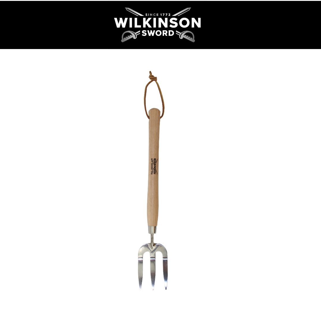 Wilkinson Sword Stainless Steel Long Handled Garden Trowel with ash handle for planting bulbs, seedlings and bedding plants