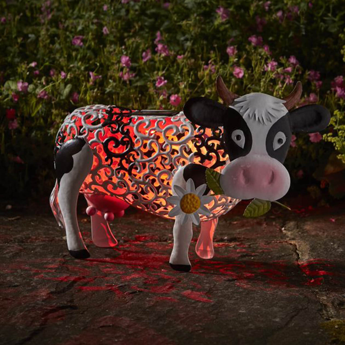 Smart Garden Solar Daisy The Cow Silhouette Light Garden Light Figure Ornament