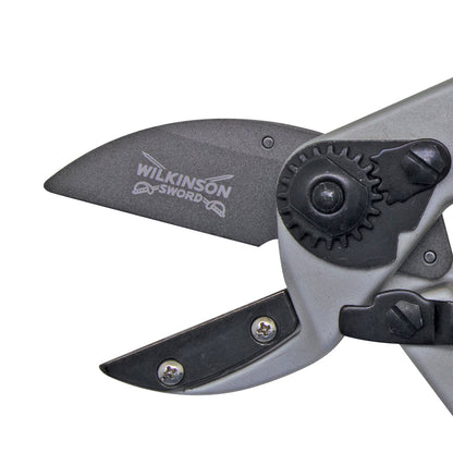 Close-up of a pair of pliers with Wilkinson Sword branding on a white background