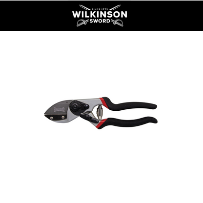 Wilkinson Sword Razorcut Pro Anvil Pruners with SK3 Japanese steel blade, zinc alloy anvil and drop-forged aluminium handles.