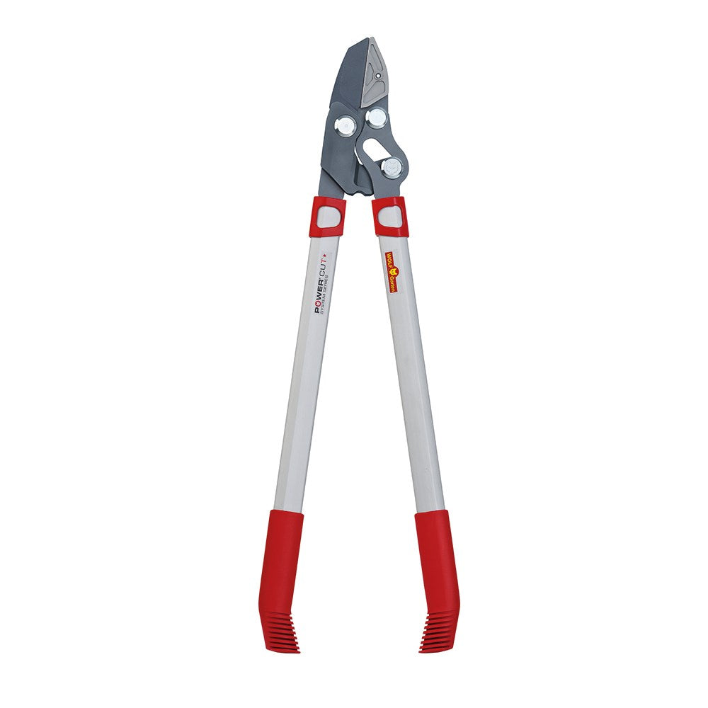 Wolf Garten RS650 Anvil Lopper cutting thick branch on a white background