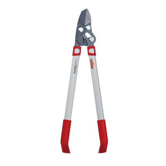 Wolf Garten RS650 Anvil Lopper cutting thick branch on a white background