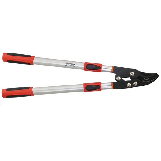 Wilkinson Sword Telescopic Bypass Loppers for clean cutting of live branches and garden pruning on a white background