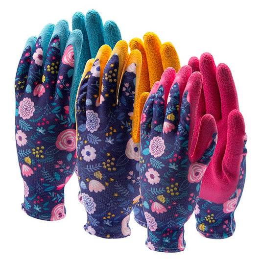 Town & Country Floral Latex Gloves 3-Pack WolfOnline